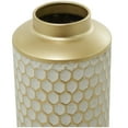 thumbnail image 4 of CosmoLiving by Cosmopolitan 22"W, 14"H Honeycomb Light Gray Metal Vase, Set of 2, 4 of 7