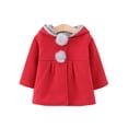 thumbnail image 4 of Kids' $10 Under Cute Girls Hooded Jacket with Rabbit Ears Toddler Kids New Style Fall Winter Outerwear Save Big, 4 of 5