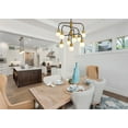 thumbnail image 3 of Z Lite 621-9MB-PN 27 in. Neutra 9 Light Matte Black & Polished Nickel Chandelier Ceiling Light, 3 of 4