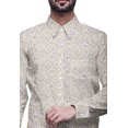thumbnail image 4 of BESTMAN Printed Formal Shirts For Men Slim Fit Spread Collar Cotton Shirt, 4 of 5