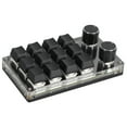 thumbnail image 4 of Teclado macro programable 2 perillas interruptor azul negro 12 teclas mini teclado con RGB para juegos de oficina medios musicales, 4 of 9