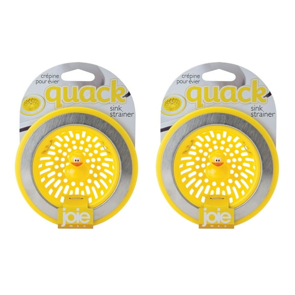 Joie Quack Duck Kitchen Sink Strainer Basket, Stainless Steel and BPA-Free Plastic, Set of 2