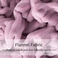 thumbnail image 5 of Kelnaro Soft Flannel Throw Blanket for Couch Sofa Bed, 60x80 Inches, Light Purple, 5 of 6