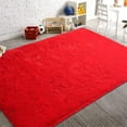 thumbnail image 2 of Arogan Super Soft Fluffy Area Rug For Living Room, Shaggy Carpet For Bedroom Nursery Room,6'x9',Red, 2 of 7