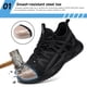 thumbnail image 2 of Zapatos con punta de acero Tinefiy, ligeros y antideslizantes para mujer, 2 of 8