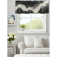 thumbnail image 4 of Curtain Valance for Windows,Gray Gradient Marble Gold Stripe Kitchen Valances Rod Pocket Short Curtains,Luxury Modern Art Window Treatment Panel for Bedroom Bathroom 42"x18", 4 of 7