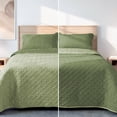 thumbnail image 1 of Colcha Ligera Pinsonic Doble Vista Dreamlab con 2 Fundas de Almohada, Edrecolcha Capitonada Reversible Ultrasuave, Edredón de verano, Queen Tape, Verde Seco y Verde Olivo, 1 of 9