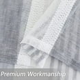thumbnail image 5 of HOMERRY 27"W x 30"L Light Filtering Kitchen Curtain with Vertical Stripetier, Light Gray, 2 Panels, 5 of 7
