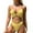 Yellow, variant on Women High Waisted Bikini Sexy Push Up 2PCS Swimsuits Vintage Swimwear Retro Ruched Print Bikini Set Tankini Summer Tropical Brazilian Vacation Beachwear Stylish Yellow XS