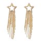 thumbnail image 1 of Pendientes colgantes con borlas y diamantes de imitación en forma de estrella, largos, para uso diario, joyas, dorados, 1 of 4