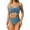 Navy, variant on MIXUE Swim Suits for Women Solid Color Bikini Sets for Women Two Piece High Waisted Ruched Summer Swimwears Bathing Suits,Blue,XL