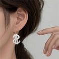 thumbnail image 3 of Product Category Earrings | Dollar Sign Shape Modern Hop Style Jewelry for Daily Wear by Platform Competitors, 3 of 6