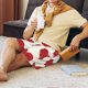 thumbnail image 5 of Balery Love Pantalones cortos de pijama de punto de algodón para hombre con cinturilla y bolsillos-Medium, 5 of 6