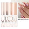 thumbnail image 4 of 6 Sheet Nail Stickers DIY Metallic Nail Stickers Self Adhesive Nail Sticker Line Nail Art Striping Tape DIY Manicure Decoration, 4 of 5