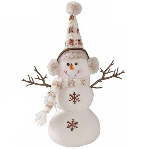 FONDOTIN Christmas Decor 1 Set Plush Doll Multi Color Round Body Shape For Office Workers As Desktop Ornament