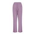 thumbnail image 6 of WERYOUNG Girl's Pants Solid Color Elastic Waist Casual Trousers Everyday Wear Loose Fit Straight Leg Sweatpants Club Party Versatile Cozy Trouser, 6 of 7