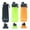 3PK Black-Green-Orange, variant on BEQU 3Pack 750ml/25 Fl Oz Foldable Silicone Water Bottle, Reusable, BPA Free, Dishwasher-Safe, Sports bottle for Travel Gym Camping Hiking, Portable, Leak Proof (3PK MC1)