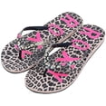 thumbnail image 1 of Roxy Womens Simba Love V Leopard Flip Flops Sandals Pink - 7, 1 of 2