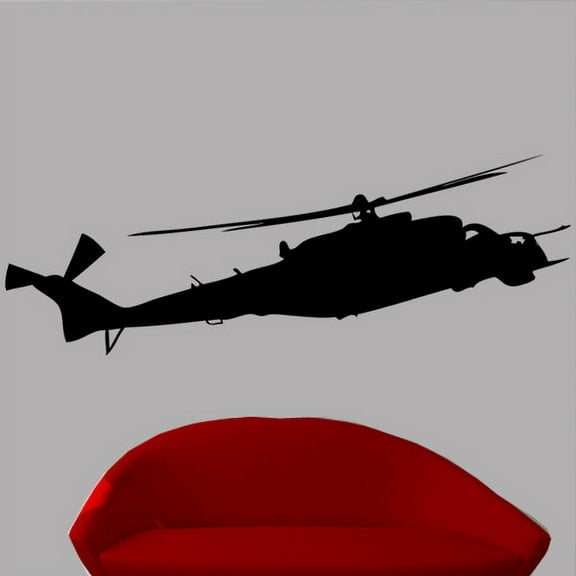 Wallhogs Haynes Silhouette Helicopter VII Cutout Wall Decal