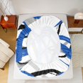 thumbnail image 5 of Erosebridal Blue Black Stripes Sheet Set Full,Geometric Geometry Bedding Sets Full Size,Abstract Aesthetic Art Full Sheet Sets,Super Cozy Bedroom Decoration,4-Piece, 5 of 7