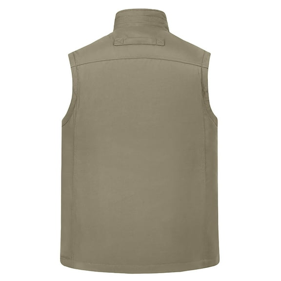 IROINNID Men's Turtleneck Sleeveless Solid Color Comfy Outdoor Vest Lightweight Vest With Pockets