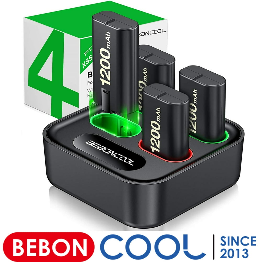 BEBONCOOL Charger for Xbox One Controller Battery Pack, with 4 x