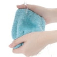 thumbnail image 4 of JilgTeok 1 Packs Microfiber Cleaning Gloves Reusable Dusting Mitts for Car Home Scratching Free Lint Remover Safe on All Surfaces Washable Blue Pair, 4 of 8