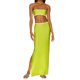 thumbnail image 1 of VISgogo - Vestido de tubo informal para mujer, a la moda, degradado/color sólido, con hombros descubiertos, con abertura larga VISgogo  moda, 1 of 6