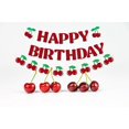 thumbnail image 2 of Guirnalda de papel PLAP Feliz Cumpleaños con cerezas, decoración roja para fiesta, 2 of 3