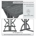 thumbnail image 6 of 6-Piece Dining Table Set, Modern Rectangular Wood Table with 4 Upholstered Chairs and 1 Bench, Kitchen Table with Unique Legs for Dining Room and Kitchen, Gray, 6 of 9