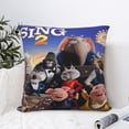 thumbnail image 6 of Movie Sing 2 Throw Pillow Cover Decoration Pillow Case Cushion Home Decor for Home Sofa Couch 26"x26", 6 of 7