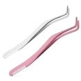thumbnail image 3 of Shisuyan 2pcs Stainless Steel Lash Tweezer Convenient Lash Applicator Small Eyelash Tool Women Supply, 3 of 9