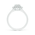 thumbnail image 2 of ANGARA Natural Classic Double Floral Halo Diamond Ring in 14K White Gold for Women (Size-4.6mm| Color-G| Clarity-VS2) | April Birthstone, Anniversary, Jewelry Gift for Women | Natural Diamond Ring, 2 of 10