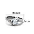 thumbnail image 2 of 2.04 Ct Round Cut Cubic Zirconia Stainless Steel Engagement Ring Women's Size 9, 2 of 5