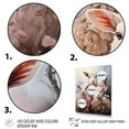 thumbnail image 3 of Designart "White Pink White Pink Sheep delicate Ewes I" Animals Floater Framed Canvas Wall Art, 3 of 7
