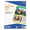 Epson S041062 Presentation Paper Letter - 8.50" x 11" - 27 lb - Matte - 90 Brightness - 100 / Pack - White