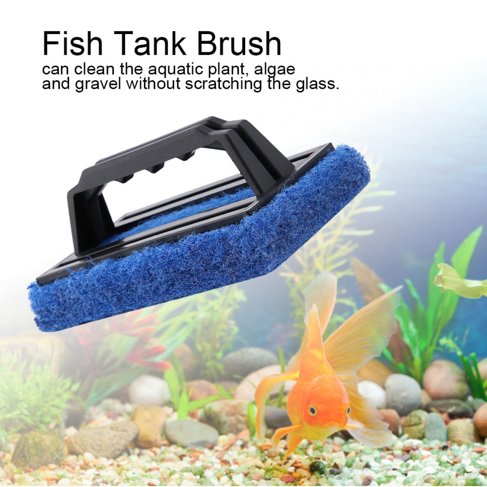 Fish Cleaner Aquarium Brush Fish Scrubber Glass Scraper Cleaner Fish Cleaning Brush Aquarium Cleaning Tool for Glass Aquariums and Home Kitchen