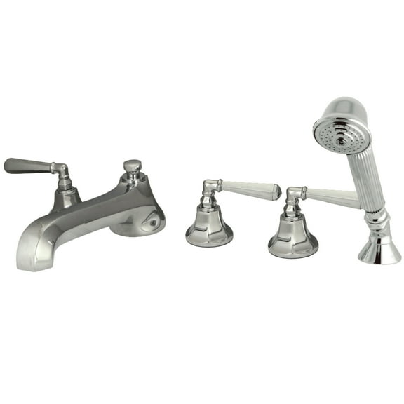 Kingston Brass KS43015HL 5-Piece Roman Tub Faucet with Hand Shower, Polished Chrome