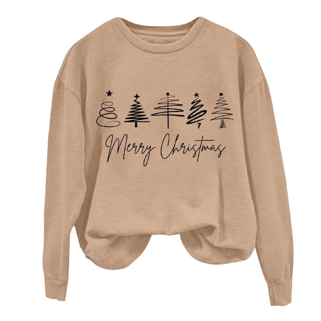 EHQJNJ Chandails en Molleton Tendance Surdimensionnés pour Femmes Manches Longues Col Rond Mode Décontractée Hiver et Automne Pull Chandails en Molleton Décontractés Col Rond