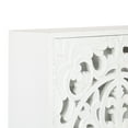thumbnail image 6 of Kate and Laurel Saanvi Traditional Carved Wood Floating Bathroom Wall Cabinet, 22x7x 28, White, Dimensional Over the Toilet Storage Cabinet for Use as Bathroom Storage or Entryway Decor and Display, 6 of 10