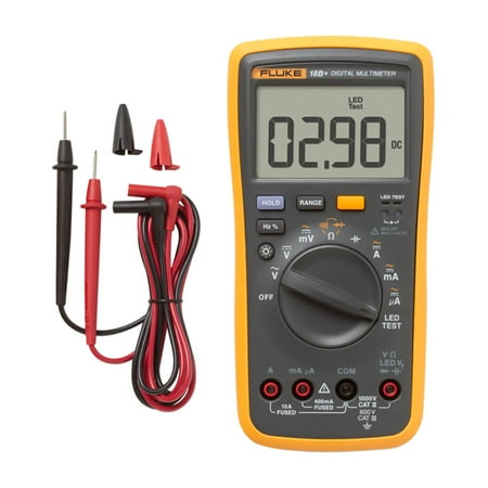 FLUKE F18B+ 4000 Counts Multimeter Portable Digital Multimeter Handheld  Voltmeter Ammeter Voltage Meter Universal Meter Measuring AC/DC Voltage  Resistance Capacitance Diode Continuity Frequency Duty C | Walmart Canada