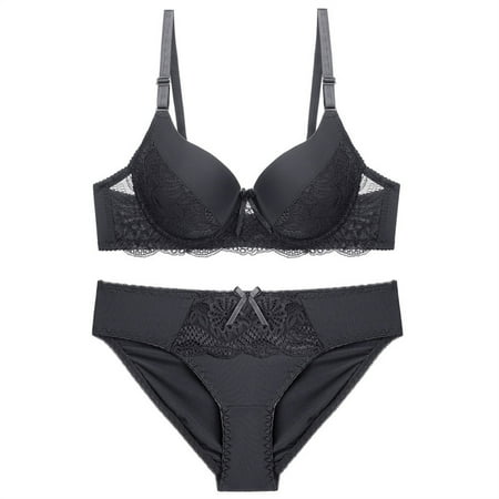 Summer Savings Clearance! Ynynloco Womens Bra and Panty Sets - Seamless Bralettes Lace Lingerie Sexy Comfortable Sports V Neck Bra Thongs