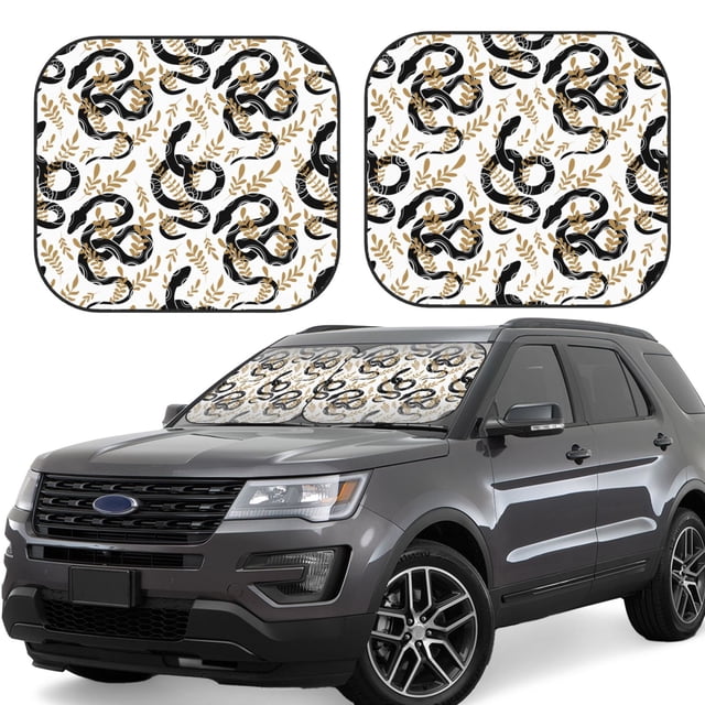 Vsdgher Snake Print Car Windshield Sun Shade, Reflective Sunshade Window Sunshade Sun Visor Protector Fit for Cars,Trucks,SUVs-Small