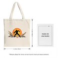 thumbnail image 3 of Dynamic Tote Bag with Fiery Explosion Design - Silhouette in Motion Perfect for Shopping Travel and Parties, 3 of 4