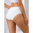 thumbnail image 2 of DARING DIVA Women's Mid-Waisted Invisible Full Coverage Breathable Briefs White L, 2 of 6