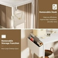 thumbnail image 6 of JEZWX Small White Vanity Desk with Mirror, Lights & Chair, 6 of 8