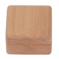 thumbnail image 2 of Wood Ring Box, Wood Ring Holder Portable Compact Complex Interlocking Hinges Beech Wood  For Ring Storage, 2 of 8