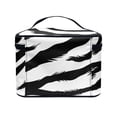 thumbnail image 4 of HELLHERO 8.86 x 6.5 x 5.9 Inches Makeup Bags Friend Storage Pockets Brush Protectors Multi-Function Makeup Organizer Zebra Stripe Pattern, 4 of 6
