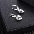 thumbnail image 4 of Pendientes ALEXCRAFT de plata de ley con forma de corazón para mujer, 4 of 7