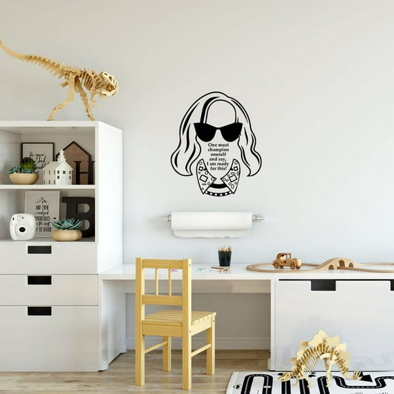 Schitt's Creek Wall Art Vinyl Sticker For Home Décor - Wall Decals Maira Rose Quotes One Must Champion Oneself and Say I Am Ready For This Fun Vinyl Wall Art For Home Decoration Size (10x8 inch)